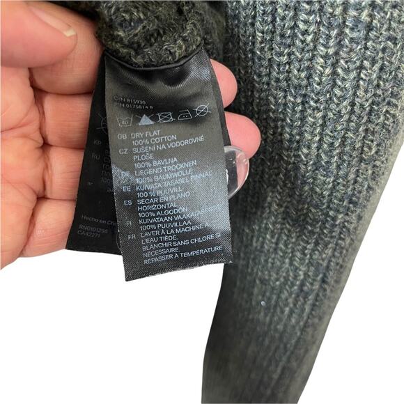 H&M Ribbed Double Breasted Long Sleeve Tunic Length Heather Green Size Small - Picture 9 of 10